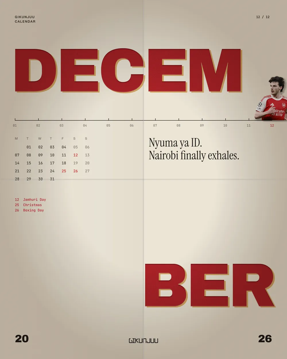 Calendar · DECEMBER 2026