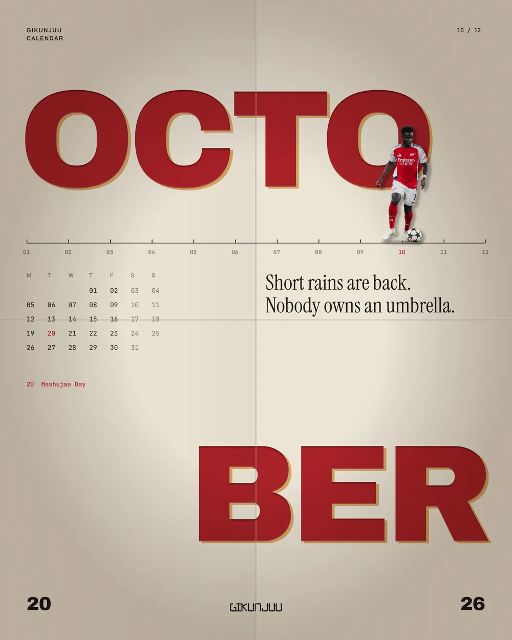 Calendar · OCTOBER 2026