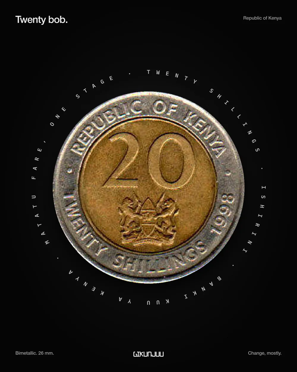 Kenya · Twenty bob
